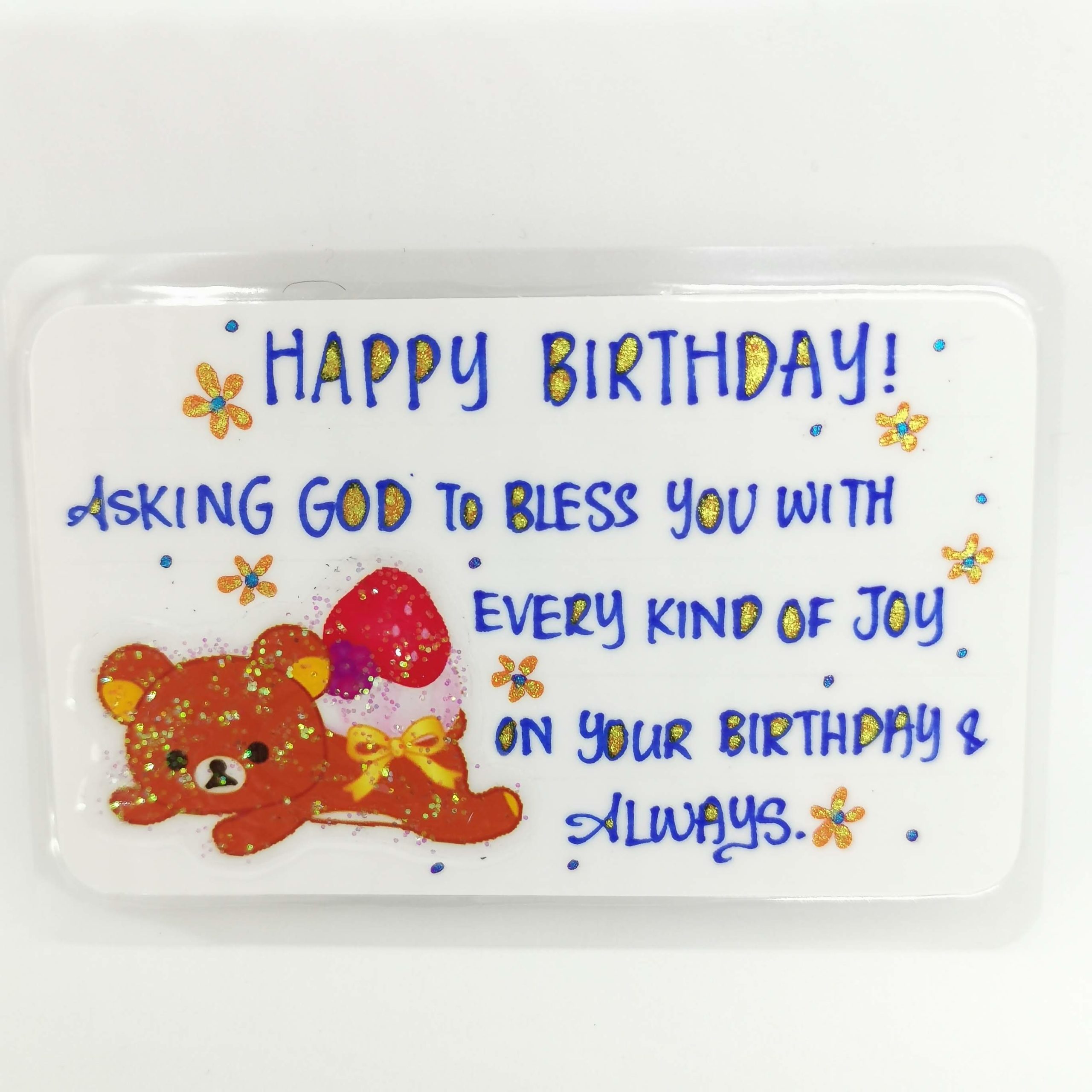 Happy Birthday Asking God To Bless You With Every Kind Of Joy On Your Birthday Always Crystaldollies Handmade With Love